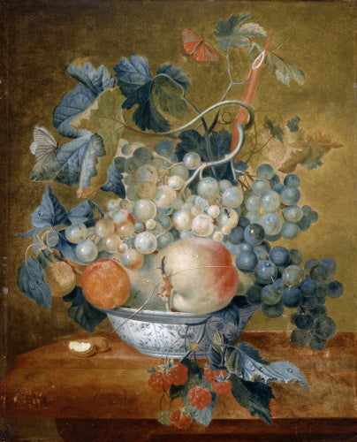 A Delft Bowl with Fruit