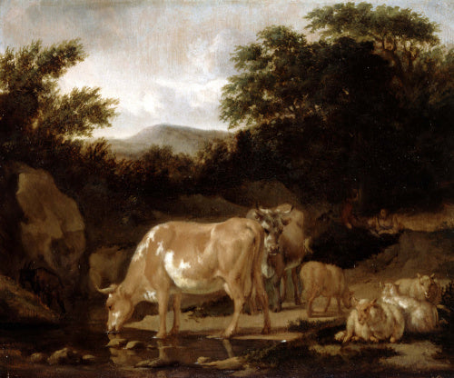 Cows and Sheep in a Wood