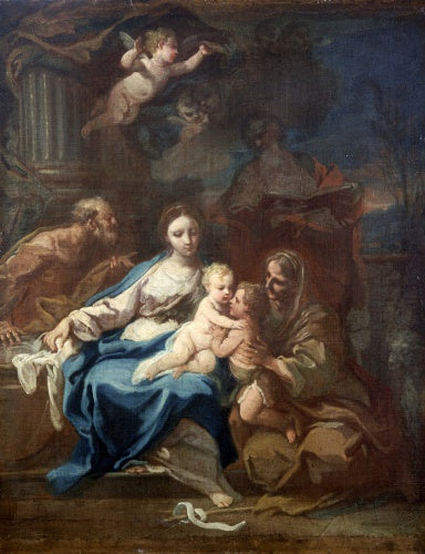 Holy Family with St Anne, the Baptist and Zacharias