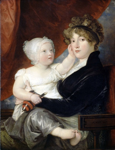 Mrs Benjamin West II with her son Benjamin West III