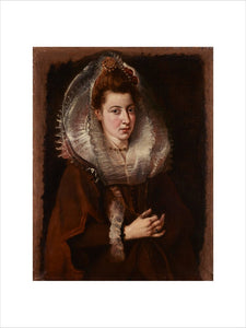 Portrait of a Young Woman Holding a chain