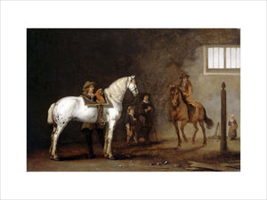 White Horse in a Riding School