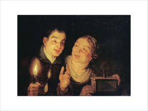 Boy with a Candle and Girl with a Mousetrap