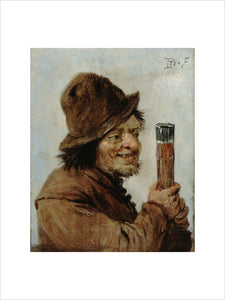 A Peasant holding a Glass